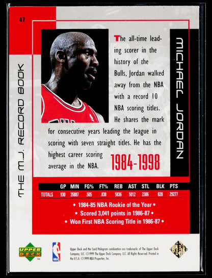1999 Upper Deck Michael Jordan Career Collection #47 Michael Jordan