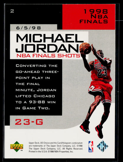 1998-99 UD Choice Preview #2 Michael Jordan Michael Jordan NBA Finals Shots