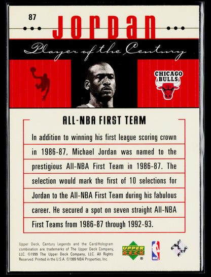 1998-99 Upper Deck Century Legends #87 Michael Jordan
