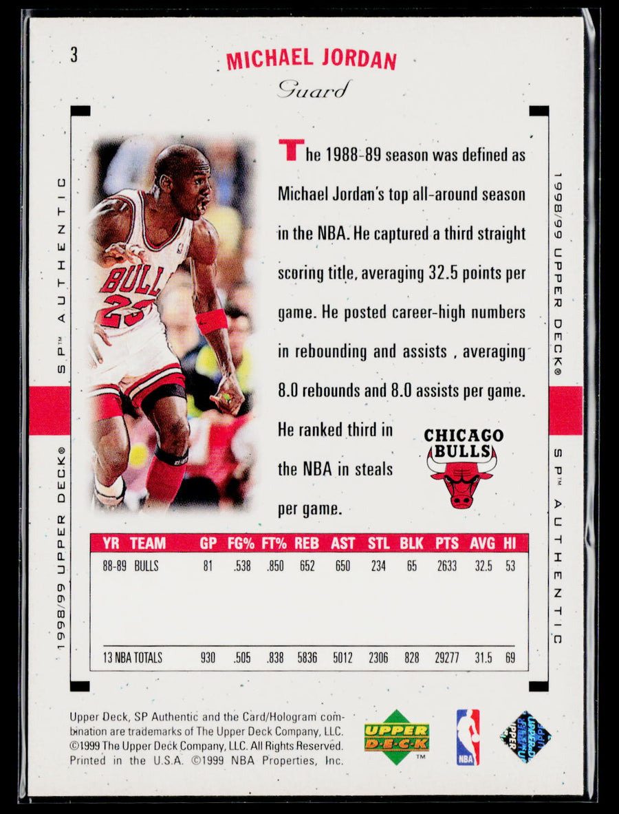 1998-99 SP Authentic #3 Michael Jordan