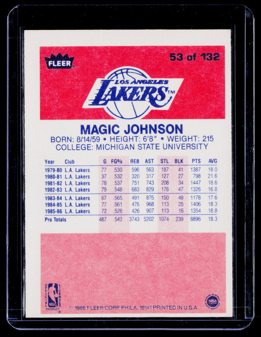 1986-87 Fleer #53 Magic Johnson