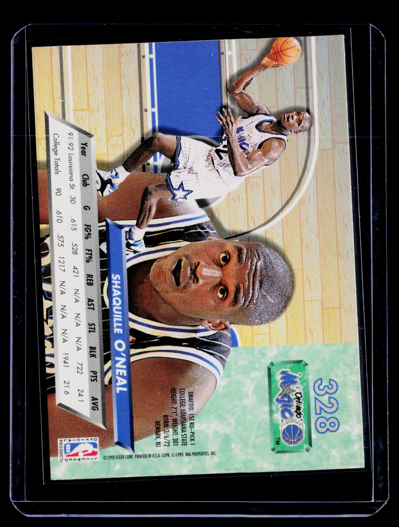1992-93 Ultra #328 Shaquille O'Neal