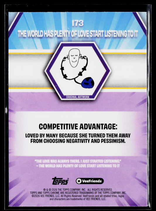2026 Topps Chrome VeeFriends #173 The World Has Plenty Of Love