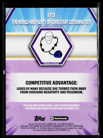 2026 Topps Chrome VeeFriends #173 The World Has Plenty Of Love