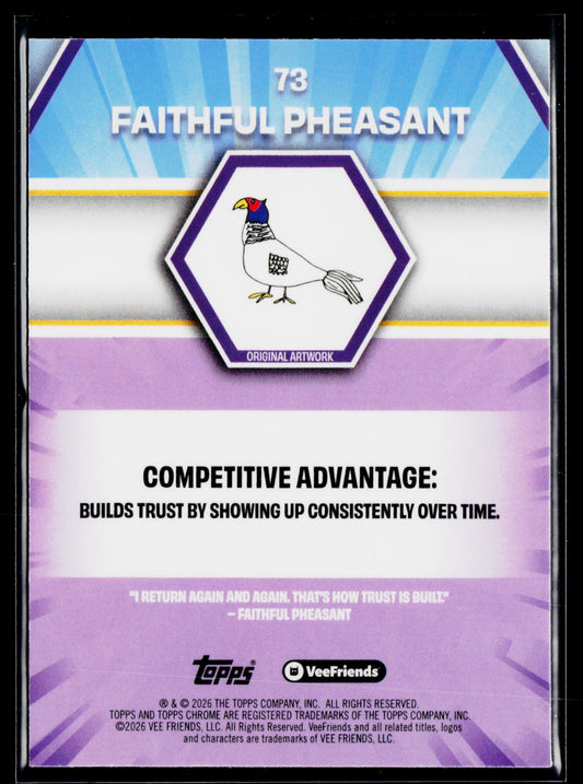 2026 Topps Chrome VeeFriends #73 Faithful Pheasant
