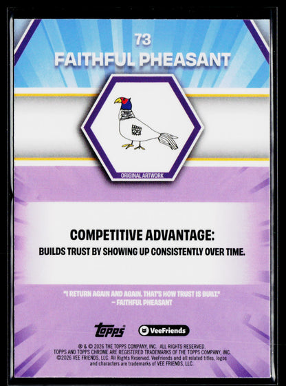 2026 Topps Chrome VeeFriends #73 Faithful Pheasant