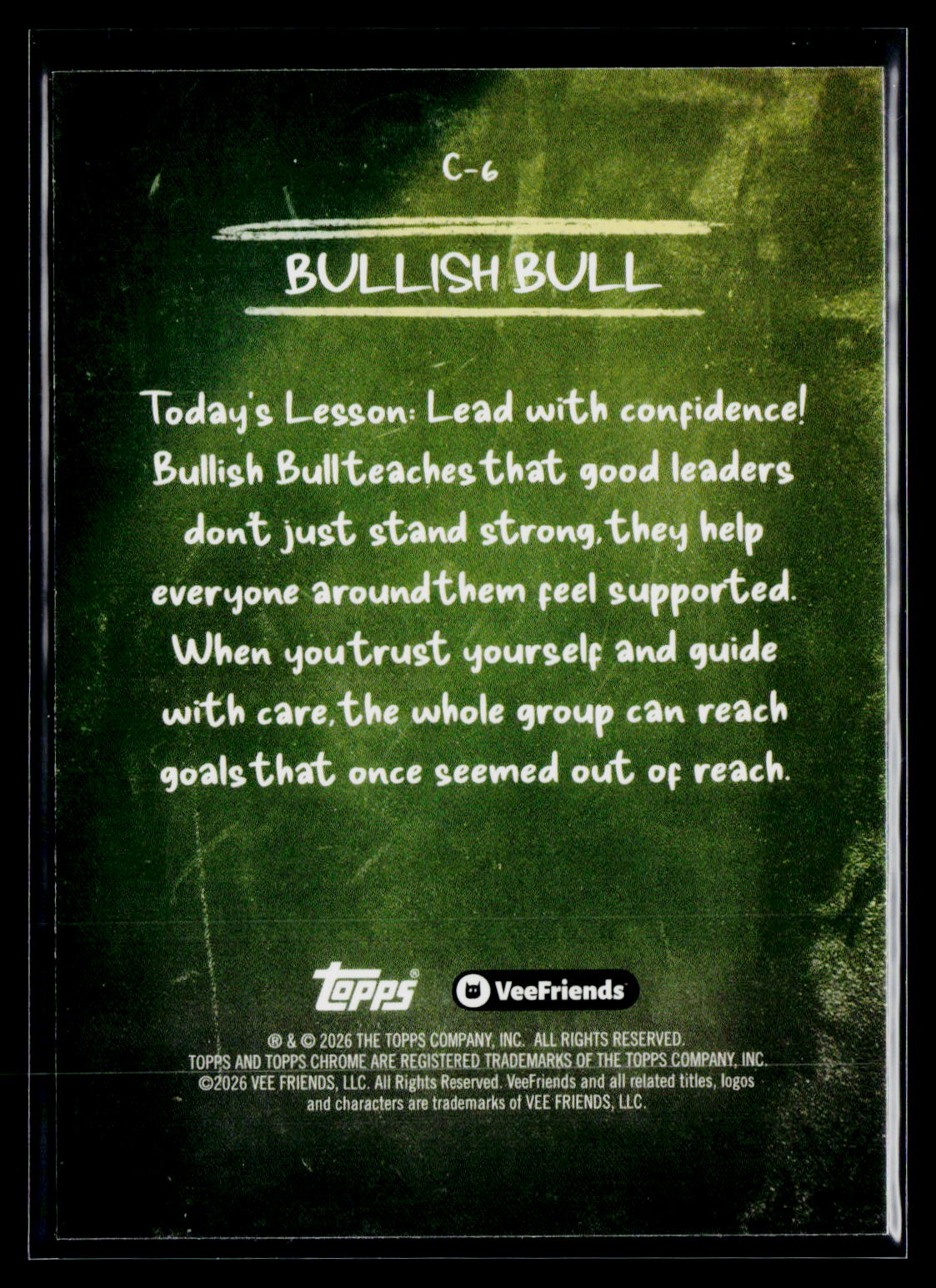 2026 Topps Chrome VeeFriends #C-6 Bullish Bull Chalkboard SuperFractor