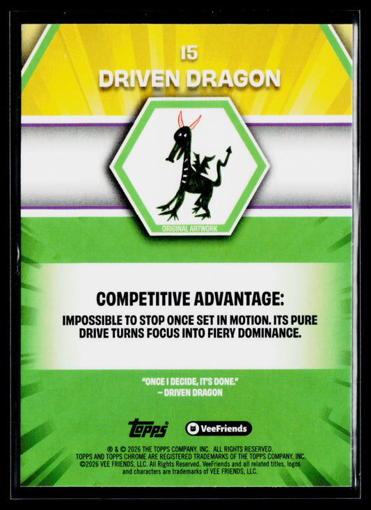 2026 Topps Chrome VeeFriends #15 Driven Dragon