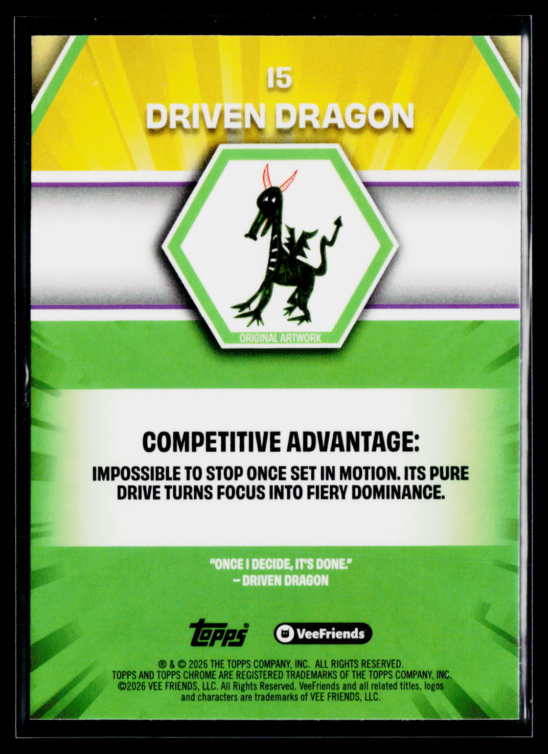2026 Topps Chrome VeeFriends #15 Driven Dragon