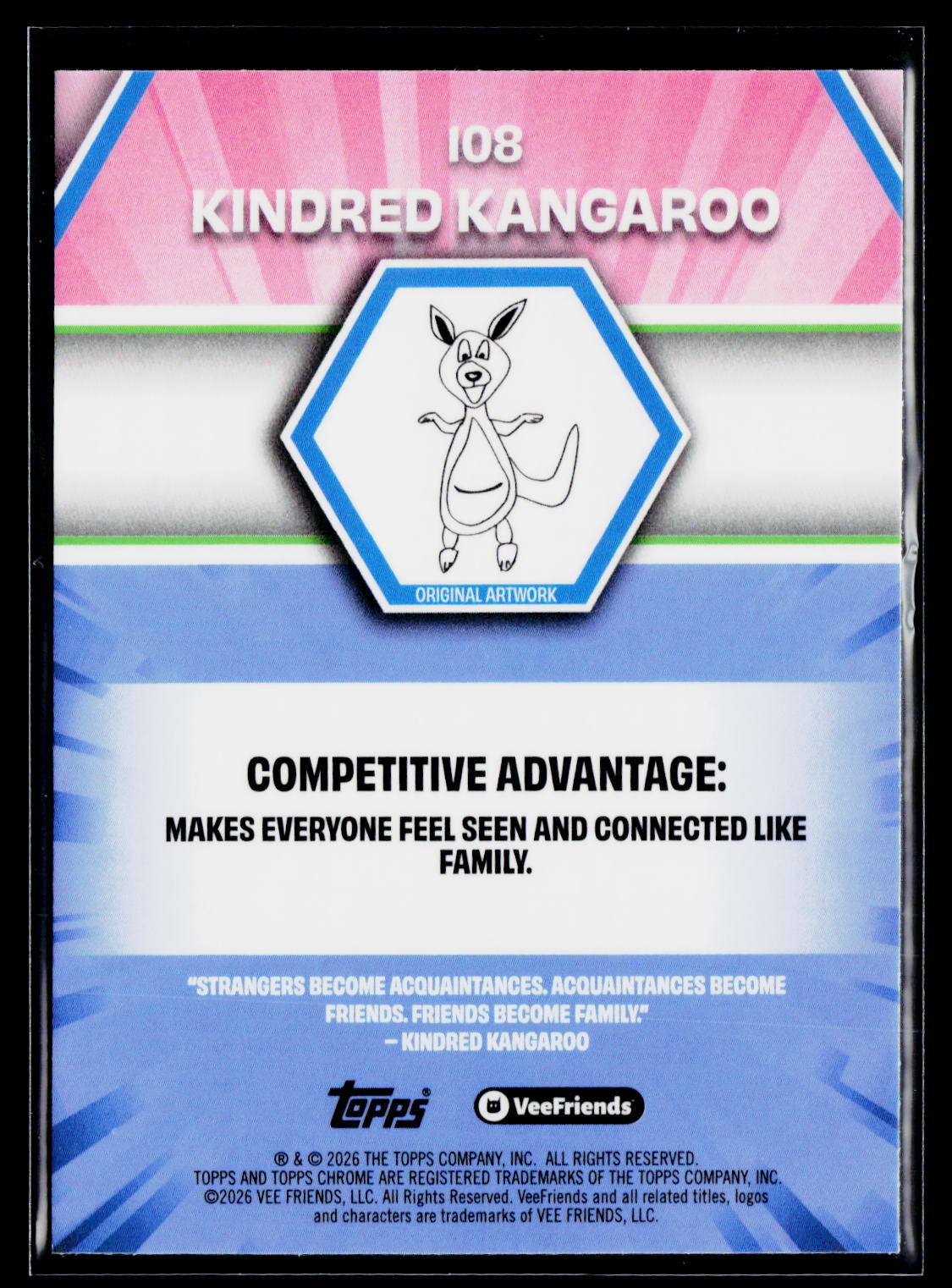 2026 Topps Chrome VeeFriends #108 Kindred Kangaroo