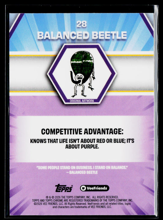 2026 Topps Chrome VeeFriends #28 Balanced Beetle
