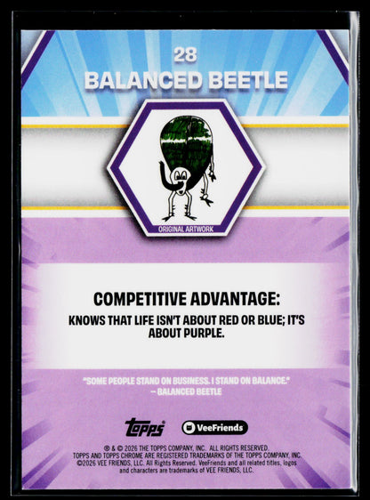 2026 Topps Chrome VeeFriends #28 Balanced Beetle
