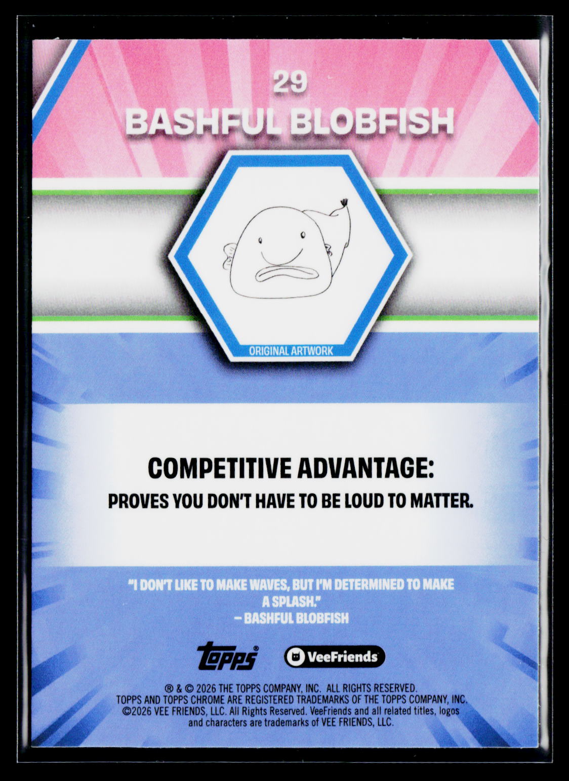 2026 Topps Chrome VeeFriends #29 Bashful Blobfish