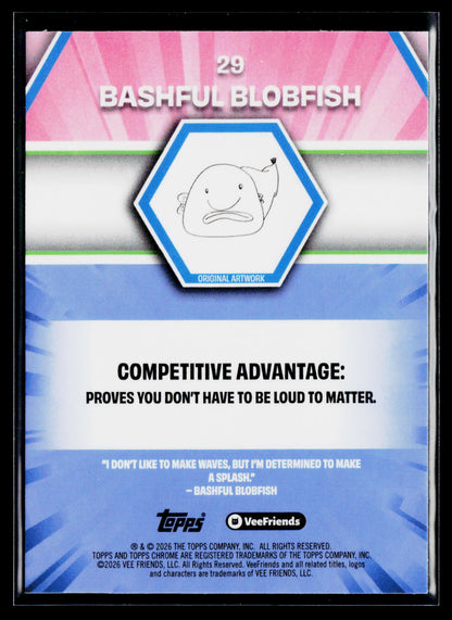 2026 Topps Chrome VeeFriends #29 Bashful Blobfish