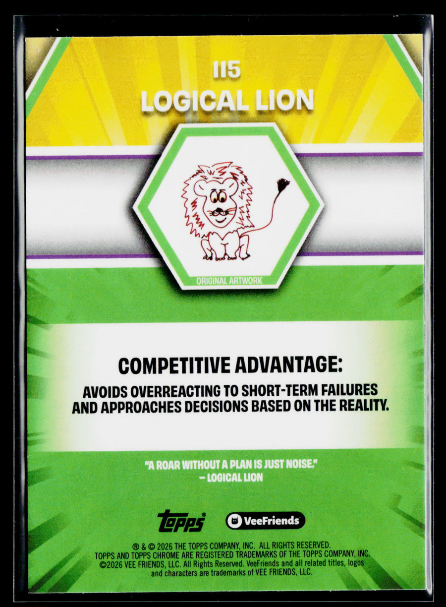 2026 Topps Chrome VeeFriends #115 Logical Lion