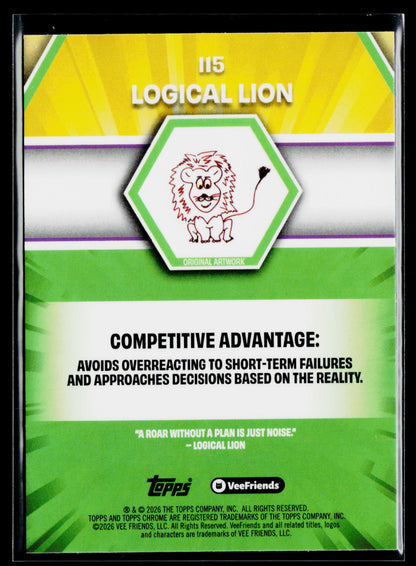 2026 Topps Chrome VeeFriends #115 Logical Lion