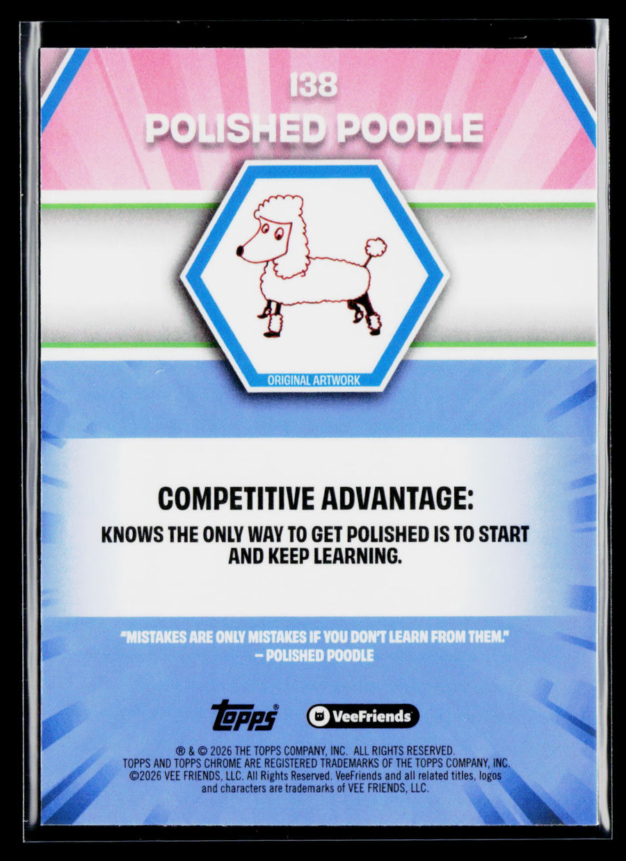 2026 Topps Chrome VeeFriends #138 Polished Poodle Yellow Refractor