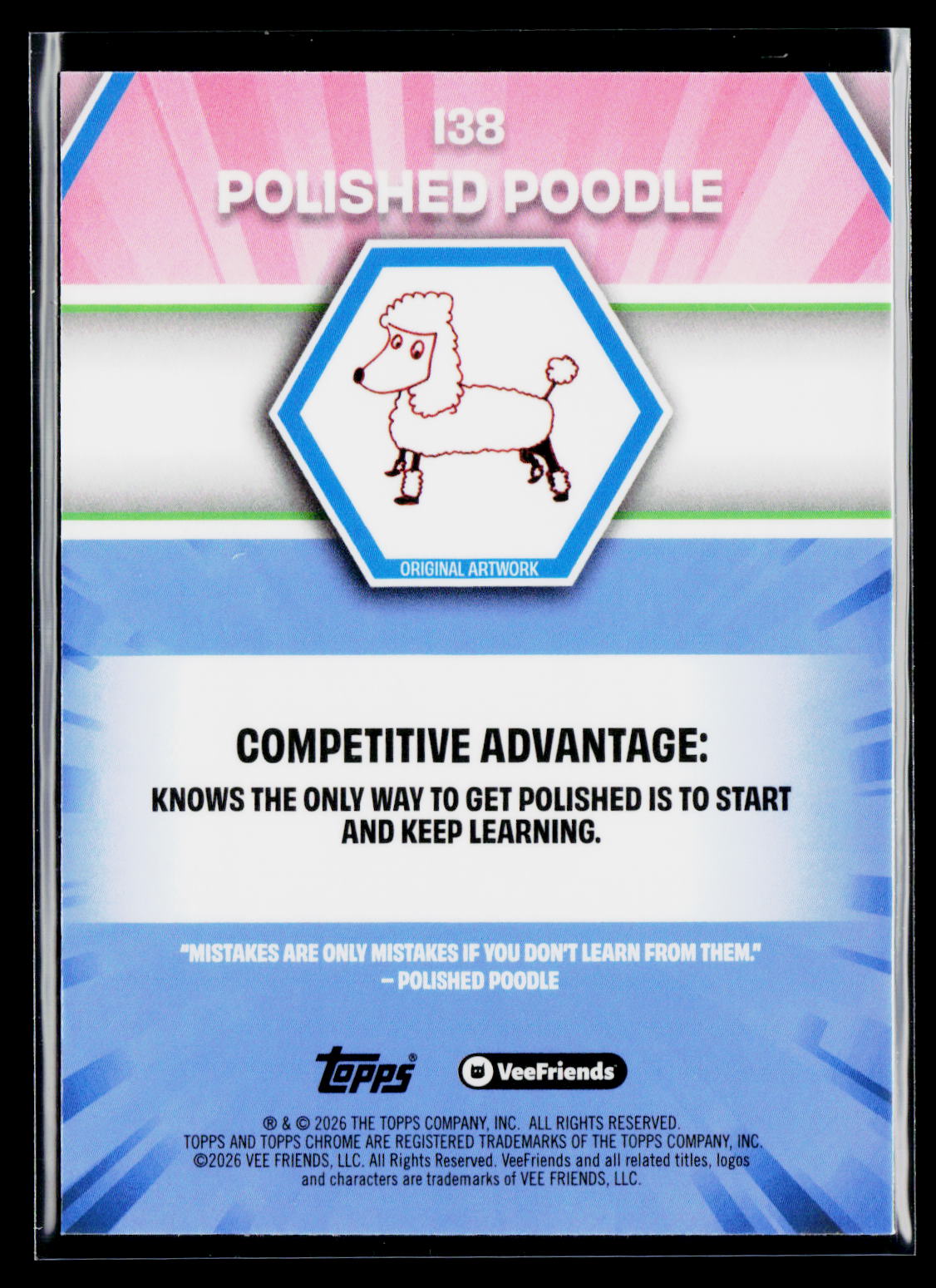 2026 Topps Chrome VeeFriends #138 Polished Poodle Yellow Refractor