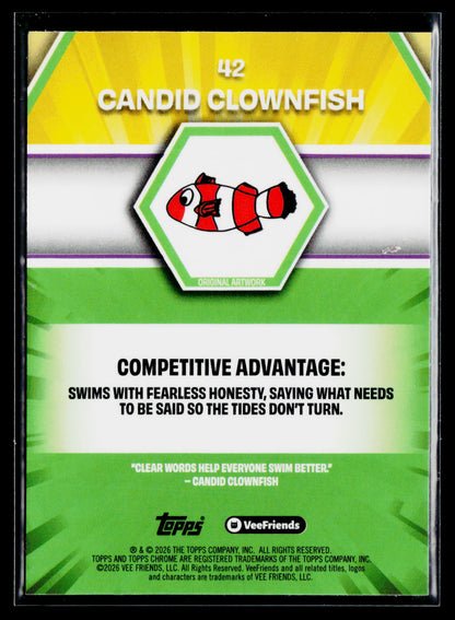 2026 Topps Chrome VeeFriends #42 Candid Clownfish