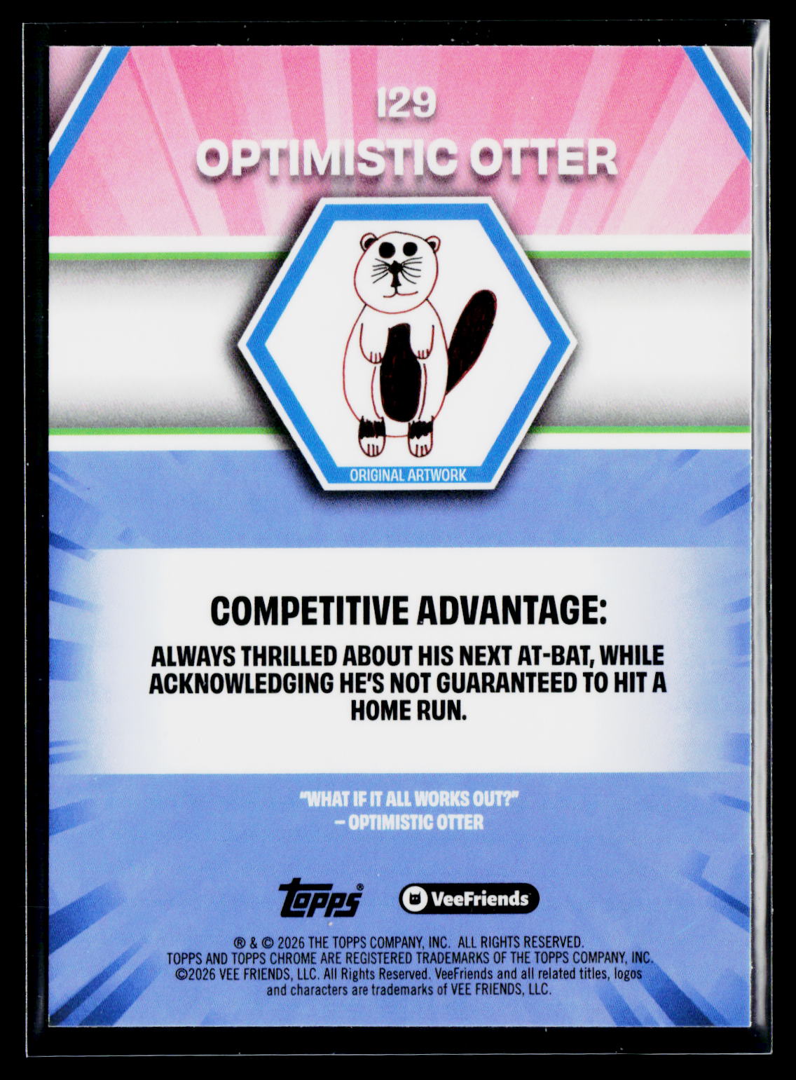 2026 Topps Chrome VeeFriends #129 Optimistic Otter