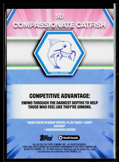 2026 Topps Chrome VeeFriends #50 Compassionate Catfish