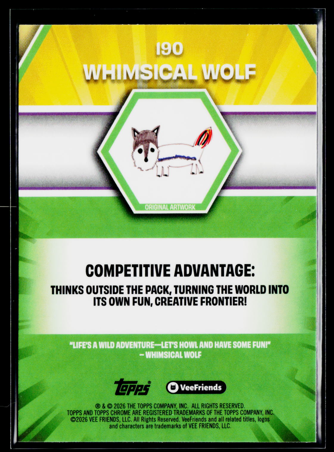 2026 Topps Chrome VeeFriends #190 Whimsical Wolf