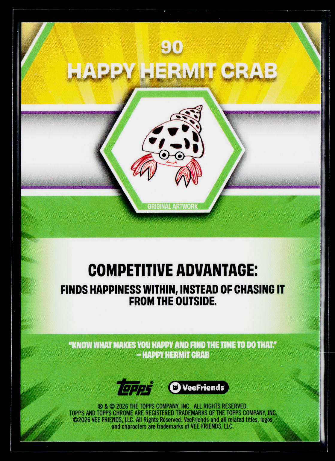 2026 Topps Chrome VeeFriends #90 Happy Hermit Crab