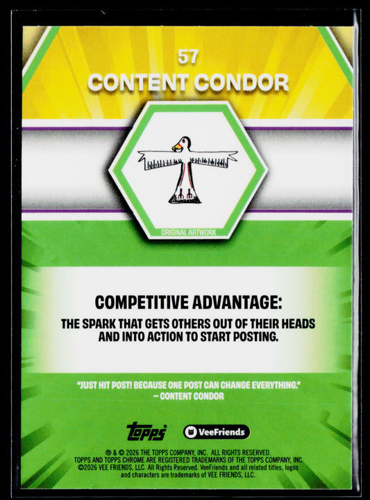 2026 Topps Chrome VeeFriends #57 Content Condor