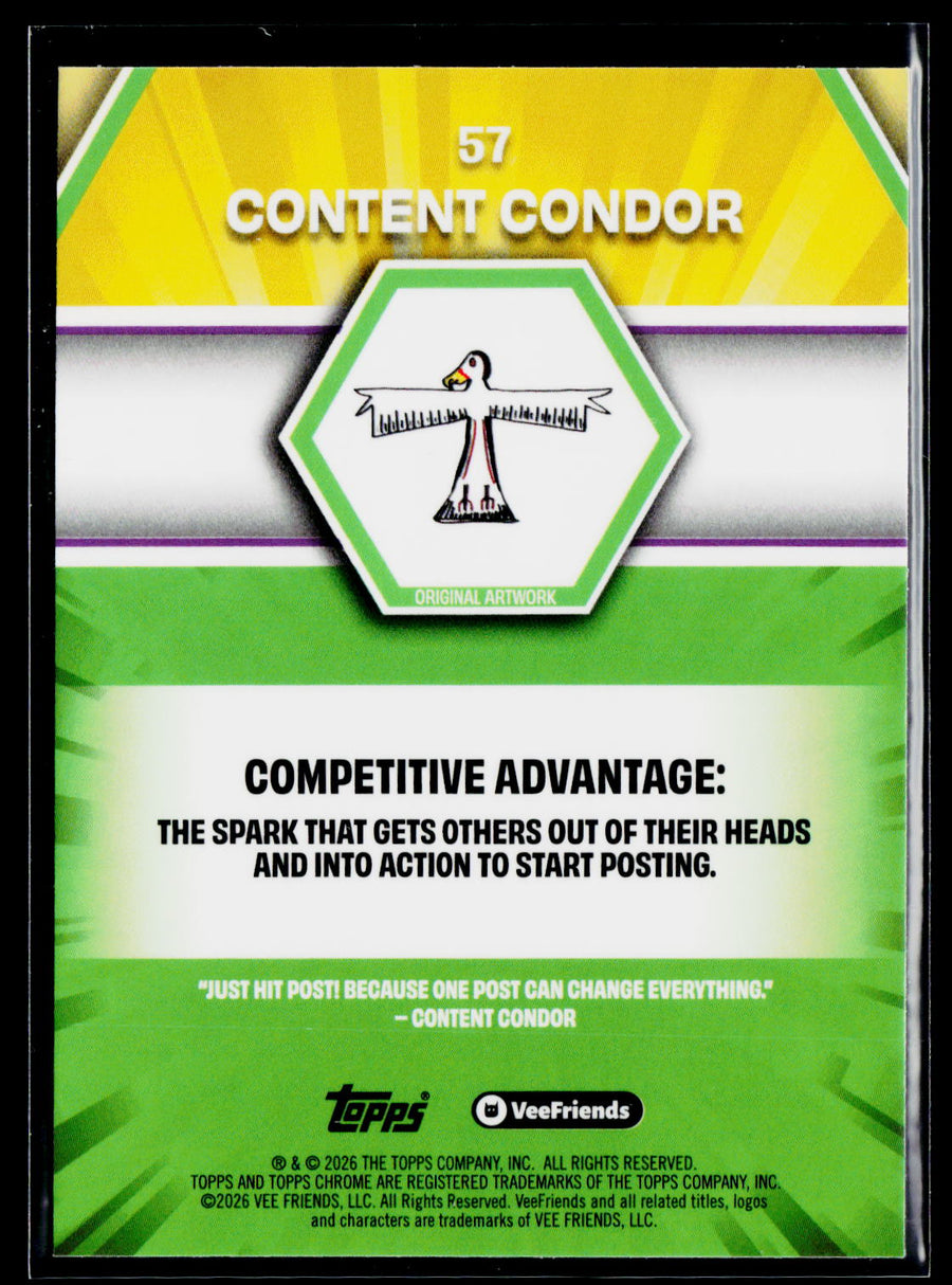 2026 Topps Chrome VeeFriends #57 Content Condor