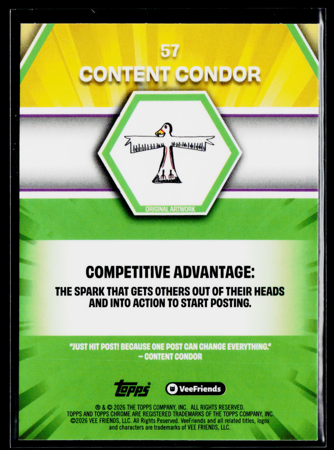 2026 Topps Chrome VeeFriends #57 Content Condor