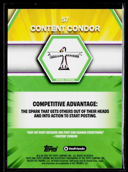 2026 Topps Chrome VeeFriends #57 Content Condor