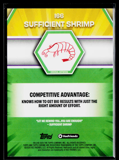 2026 Topps Chrome VeeFriends #166 Sufficient Shrimp
