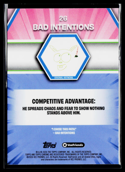 2026 Topps Chrome VeeFriends #26 Bad Intentions
