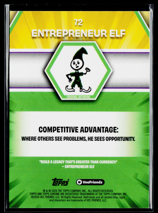 2026 Topps Chrome VeeFriends #72 Entrepreneur Elf
