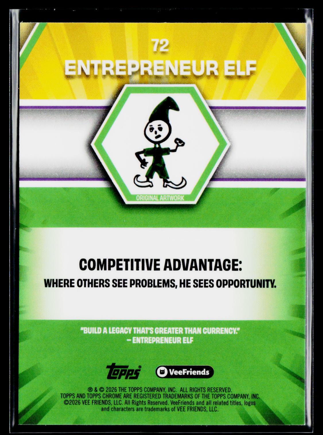 2026 Topps Chrome VeeFriends #72 Entrepreneur Elf
