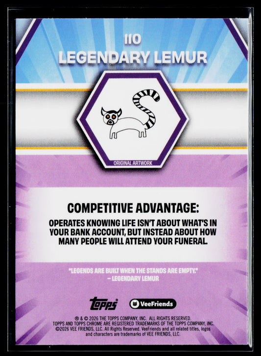 2026 Topps Chrome VeeFriends #110 Legendary Lemur