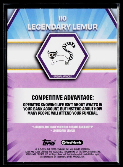 2026 Topps Chrome VeeFriends #110 Legendary Lemur