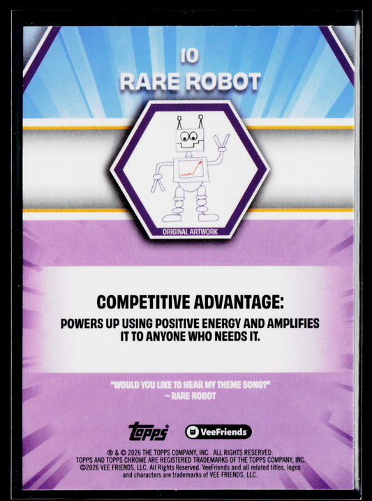 2026 Topps Chrome VeeFriends #CC-10 VeeFriends #10 - Rare Robot Comic Clippings