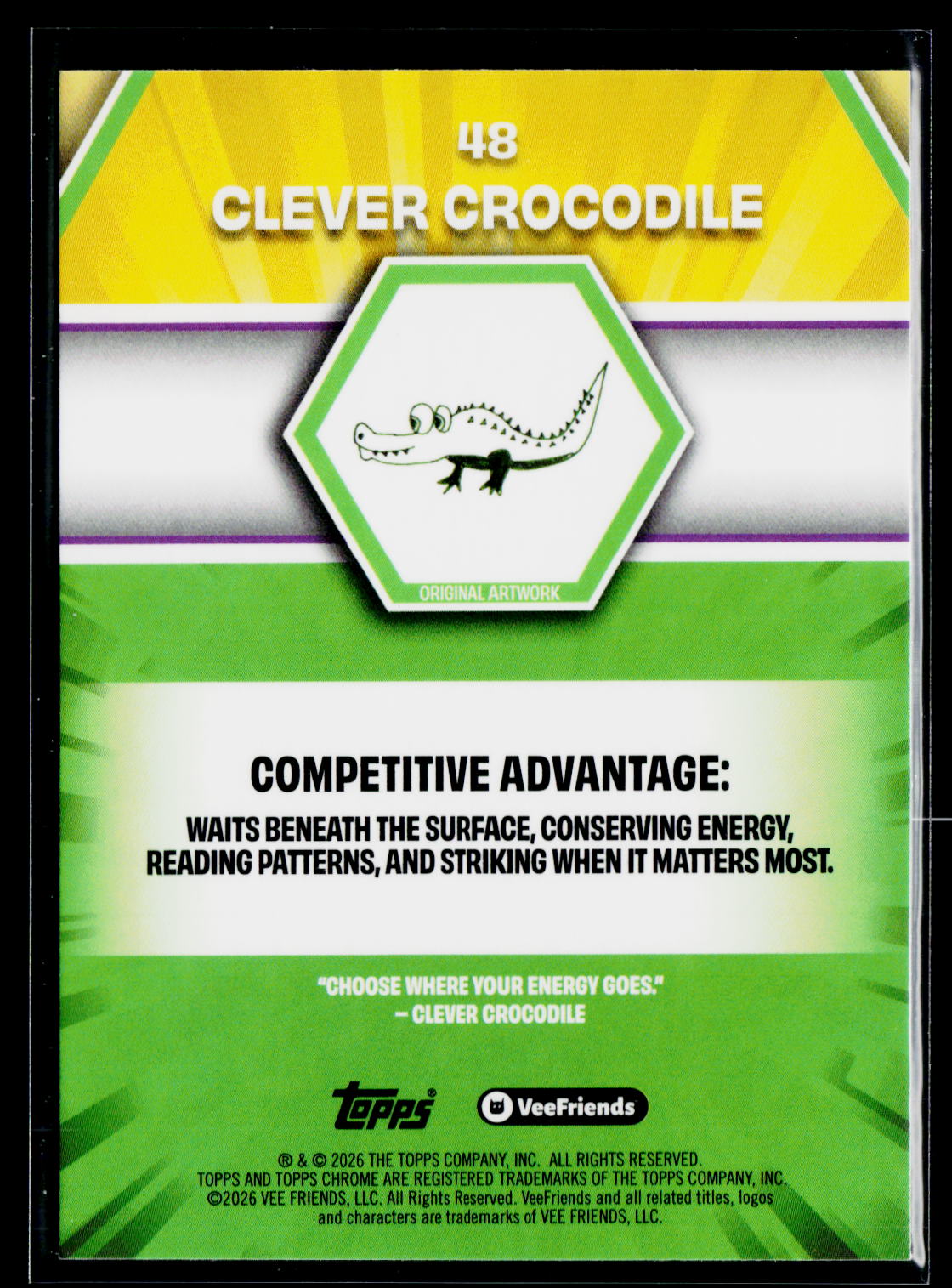 2026 Topps Chrome VeeFriends #48 Clever Crocodile