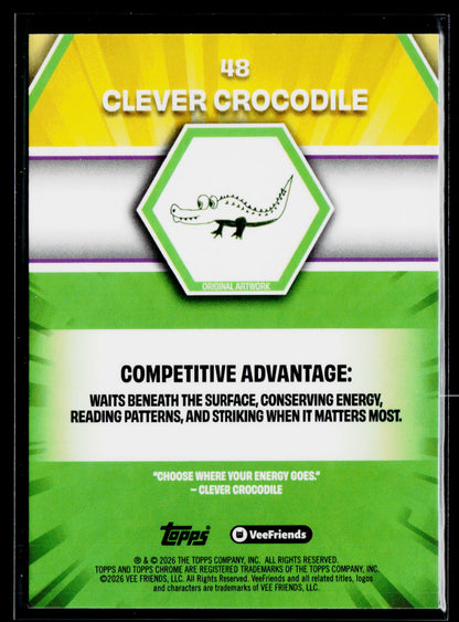 2026 Topps Chrome VeeFriends #48 Clever Crocodile