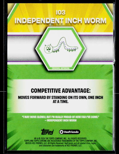 2026 Topps Chrome VeeFriends #103 Independent Inch Worm