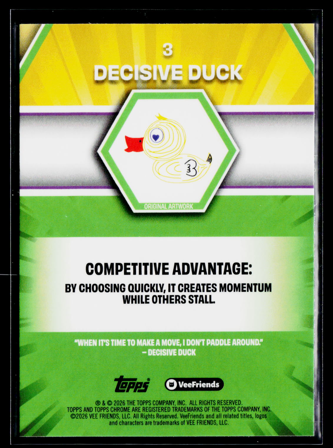 2026 Topps Chrome VeeFriends #3 Decisive Duck