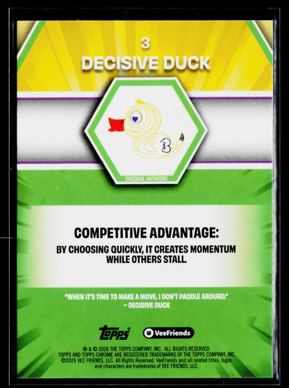 2026 Topps Chrome VeeFriends #3 Decisive Duck