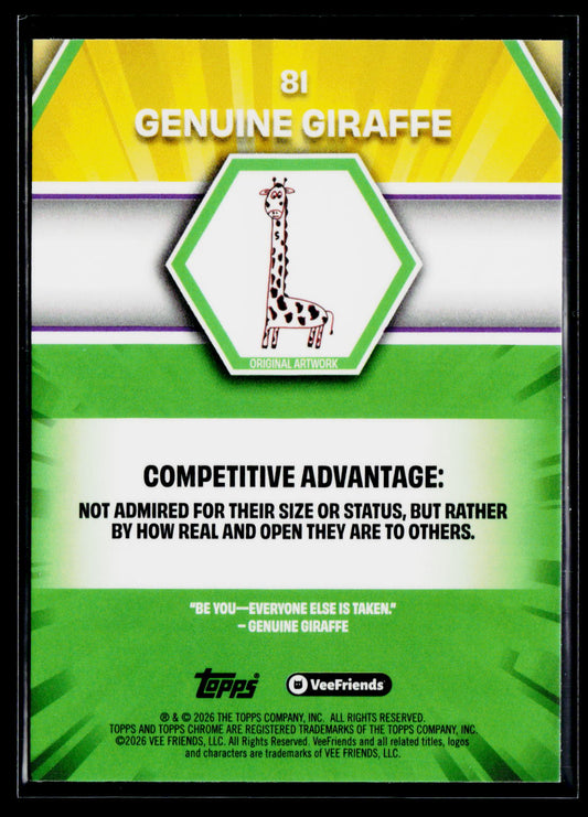 2026 Topps Chrome VeeFriends #81 Genuine Giraffe