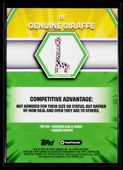 2026 Topps Chrome VeeFriends #81 Genuine Giraffe