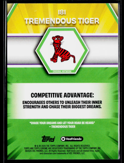 2026 Topps Chrome VeeFriends #181 Tremendous Tiger