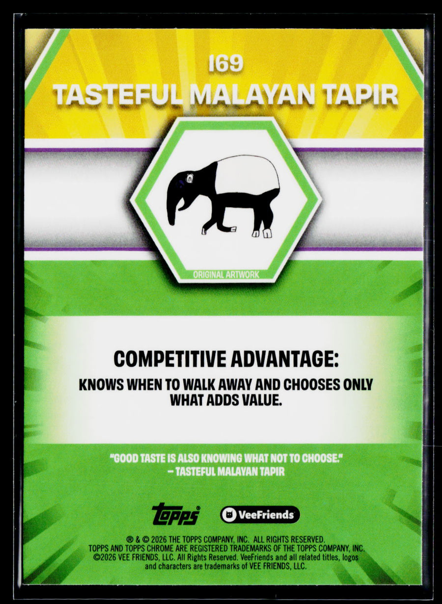 2026 Topps Chrome VeeFriends #169 Tasteful Malayan Tapir