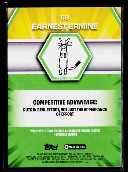 2026 Topps Chrome VeeFriends #69 Earnest Ermine