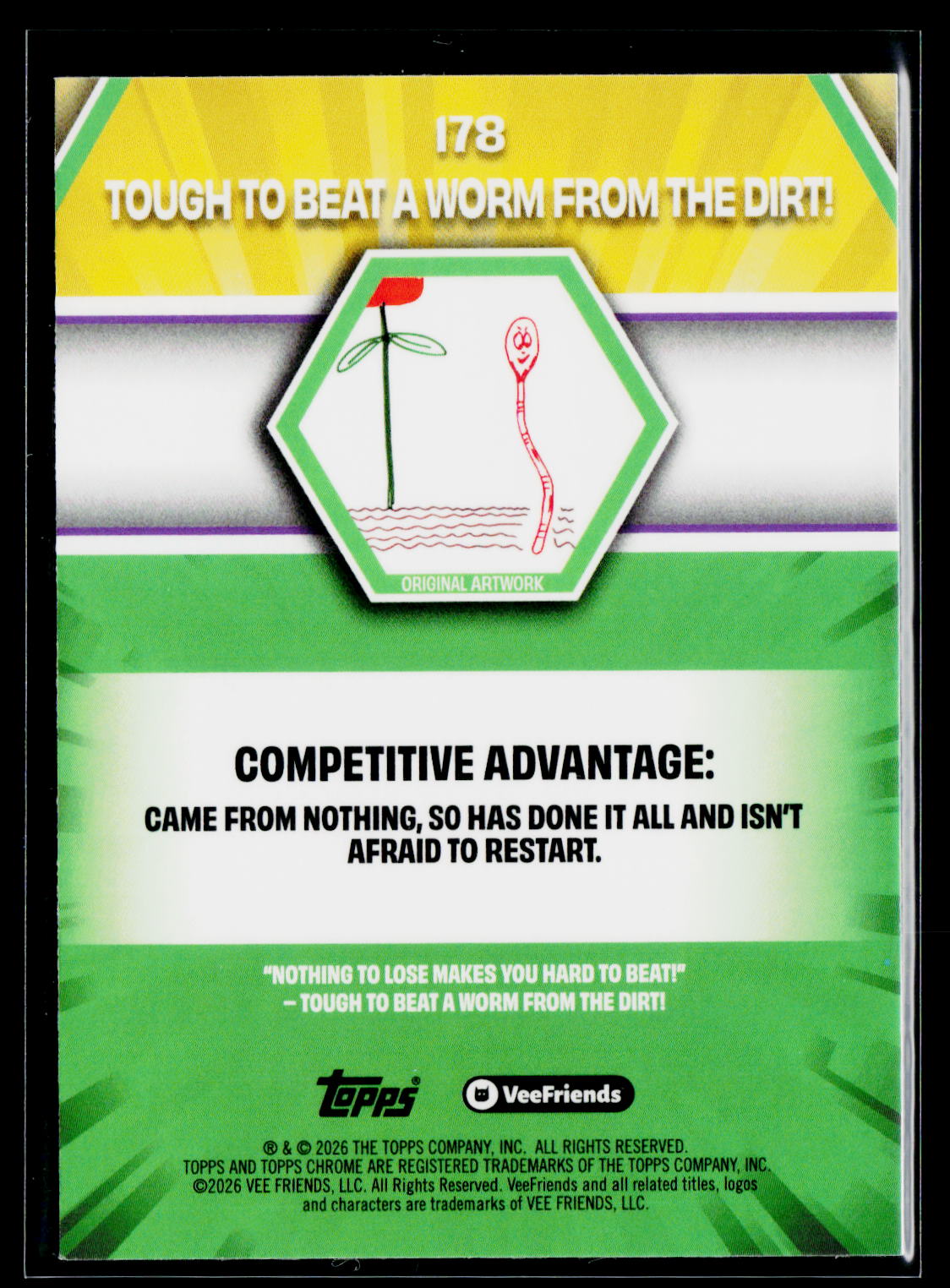 2026 Topps Chrome VeeFriends #178 Tough To Beat A Worm From The Dirt!
