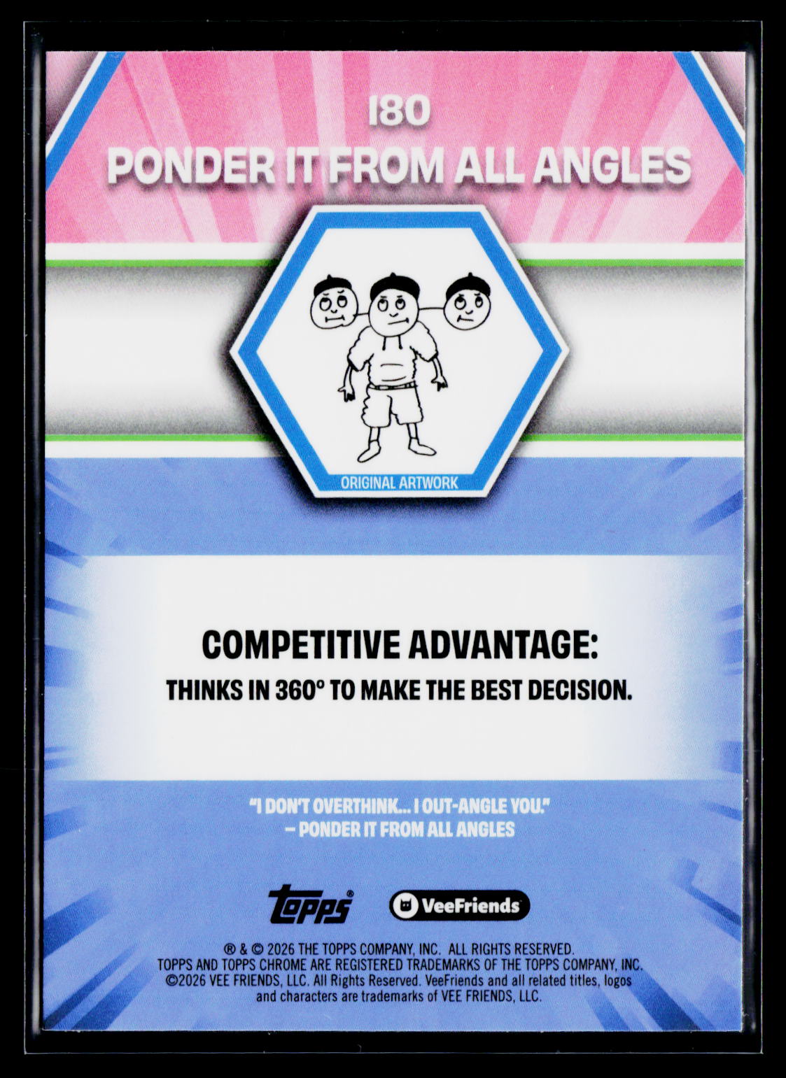 2026 Topps Chrome VeeFriends #180 Ponder It From All Angles